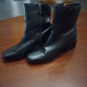French Connection Black Heeled Boots